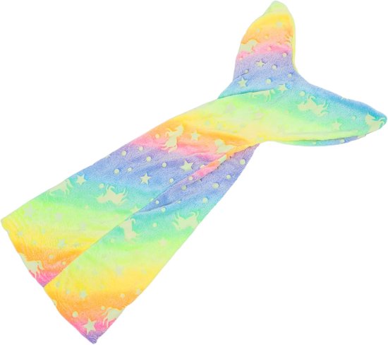 Zeemeermin Slaapzak - Draagbare deken - Logeerpartijtjes - Glow in the dark - 112 cm - Multicolor