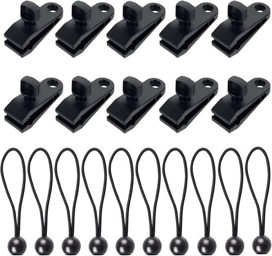 zeilklem - Zeilklemmen - 10x Zeilclip voor Afdekzeil - Afdekzeil Klemmen - zeil - klemmen- Zeilclips - Zwart van Afdekzeil Klemmen