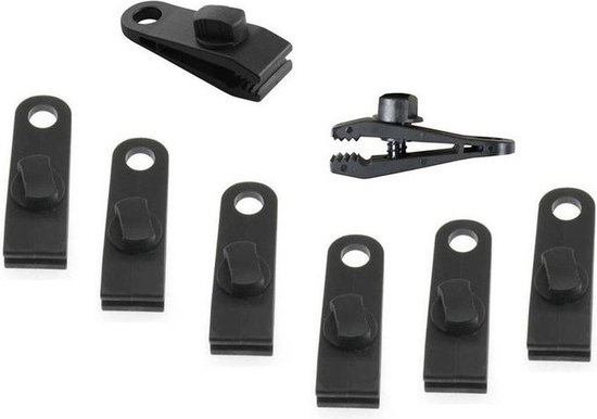 Zeilklemmen / zeilclips - 8 stuks - kunststof - dekzeil / afdekzeil klemmen van Sorara