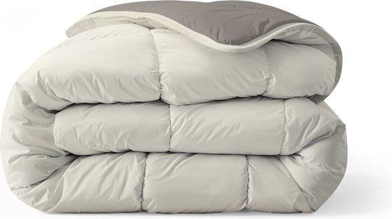 Zelesta Royalbed Tender Grey & Cream 140x200cm - Dekbed zonder overtrek - 30 dagen proefslapen - Wasbaar hoesloos dekbed - Bedrukt dekbed - All year zomerdekbed & winterdekbed van Zelesta