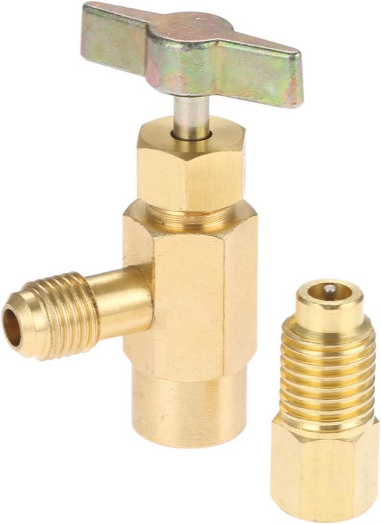 Zelfdichtende Koelmiddel Flessenopener met Tank Adapter - 1/2'' Acme naar 1/4'' SAE