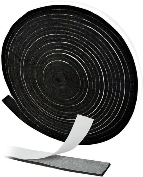 Zelfhechtende vilten afdichtband, hittebestendig, geschikt voor barbecues en rookovens, 3 mm dik, Barbecue oven rookvrije afdichting - 13mm*3mm*3050mm