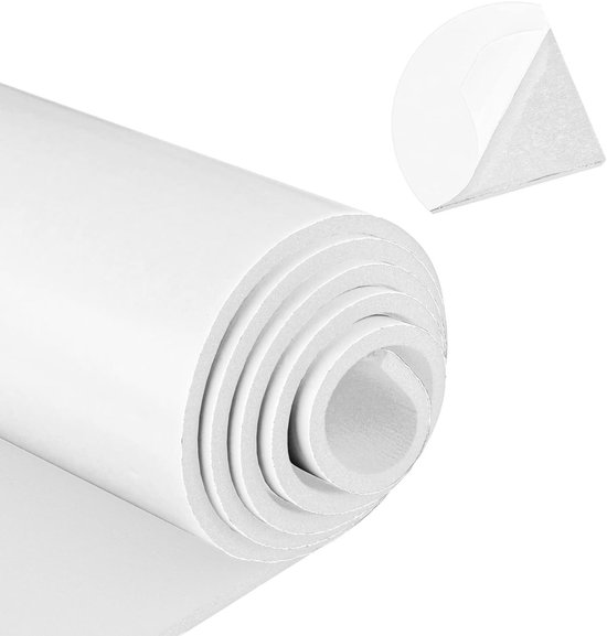 Zelfklevend Cell Rubber Foam 300 mm x 3 mm x 2 m voor Deur- en Raamafdichting, Geluiddemping en Bescherming tegen Wind en Regen