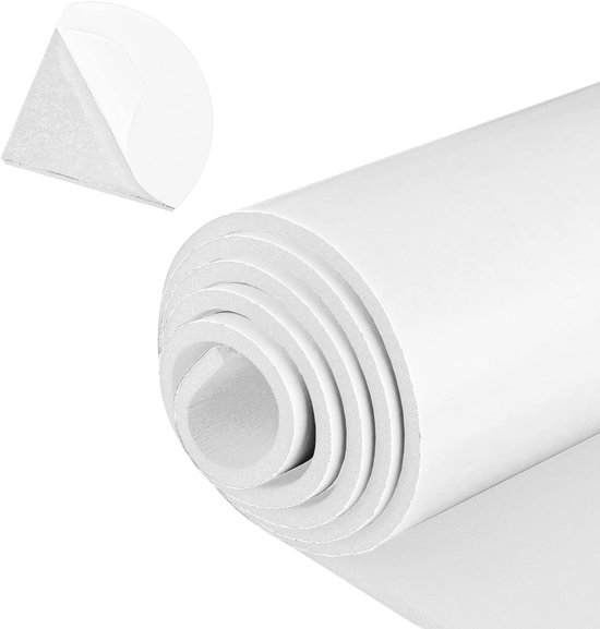 Zelfklevend Cell Rubber Foam 300 mm x 3 mm x 2 m voor Deur- en Raamafdichting, Geluidisolatie, Schokbescherming en Weerbestendigheid van Merkloos
