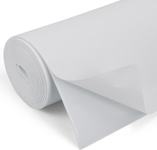 Zelfklevend Neopreen Foam Board 300 mm x 1.5 mm x 1.5 m - Geluidisolatie, Schokabsorptie en Antislip Isolatie in Zwart van Merkloos