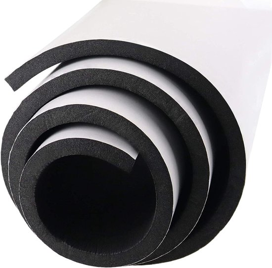 Zelfklevende cellulaire rubberen schuimrol 300mm breed x 12mm diameter x 3m lang - Multifunctioneel neopreen schuim, eenvoudig te snijden voor DIY-projecten, ideaal voor isolatie en geluidsdemping