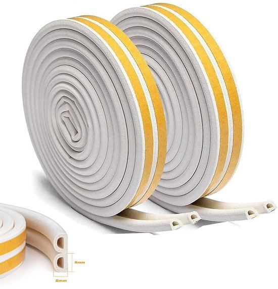 Zelfklevende D-Type Foam Sealing Strip van 16 Meter voor Geluidisolatie en Tochtwering bij Deuren en Ramen