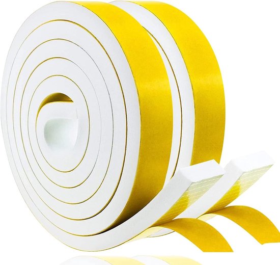 Zelfklevende Dichtingsband voor Ramen en Deuren - 20 mm x 10 mm x 4 m - Geluidisolatie, Schokabsorptie en Isolatieband
