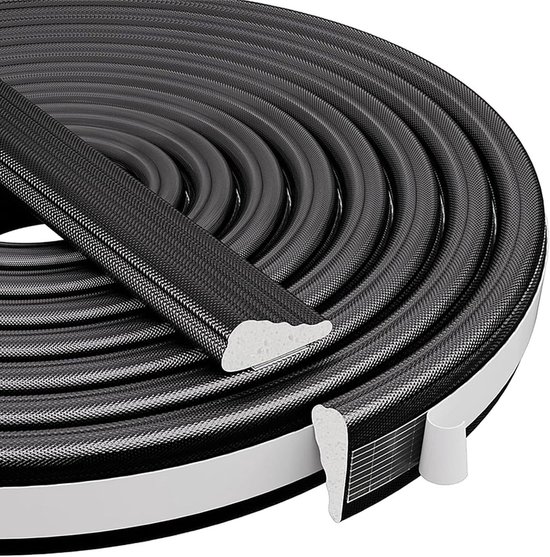 Zelfklevende Dichtstrip voor Deuren en Ramen, 5 m Foam Seal, Geluidsisolatie en Weerbestendig, 9.6mm Breed