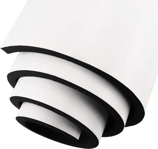 Zelfklevende Foam Rol - Neopreen Rubber, 300 mm x 6 mm x 3 m - Perfect voor DIY, Isolatie en Geluidsdemping van Merkloos