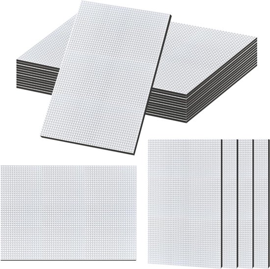 Zelfklevende Geluidsisolatie Mat - 13 Stuks voor Auto, Geluidsdemping, Interieur Isolatie, Akoestische Panelen (25 x 17.8 cm)