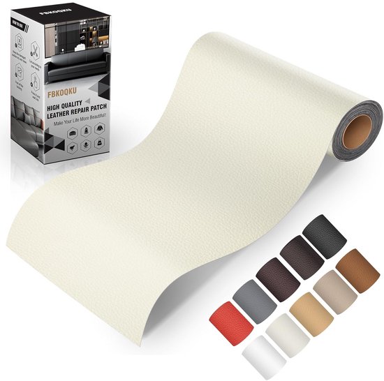 Zelfklevende Leer Reparatieset voor Meubels en Banken - 10x200cm van Merkloos