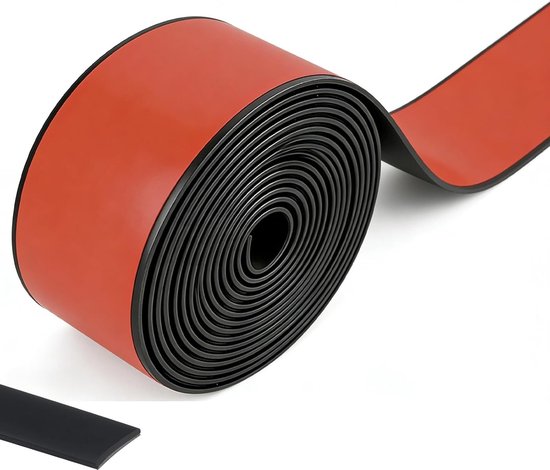 Zelfklevende Neopreen Rubber Strips en Matten voor DIY Toepassingen - 40mm x 2mm x 3m, Ideaal voor Afdichting en Isolatie