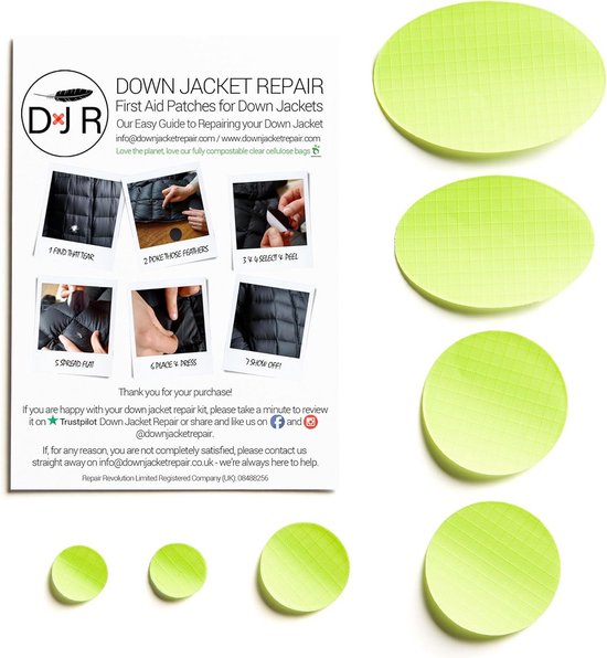 Zelfklevende Reparatie Patches voor Donsjassen en Slaapzakken - Waterdicht en Duurzaam Nylon van Merkloos