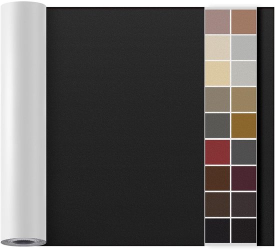 Zelfklevende Reparatiepatch voor Kunstleer en Meubels - Glad en Zwart Voor Banken en Stoelen van Adhesive Patches