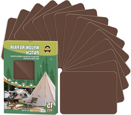 Zelfklevende Reparatiepatches - Nylon Patches - Kleding en Tent Repareren - Waterdicht en Zelfklevend van Merkloos