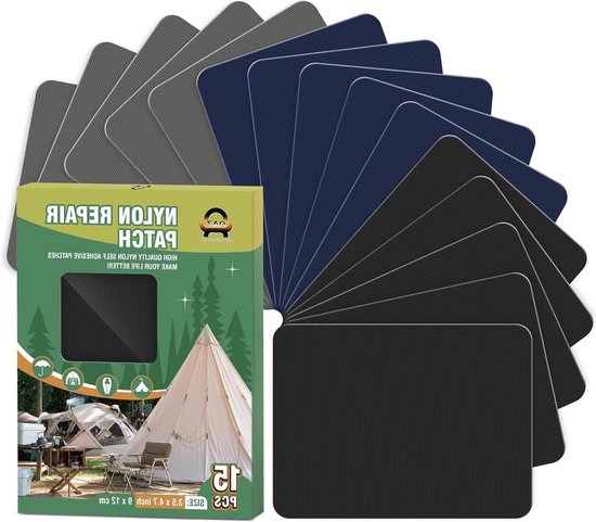 Zelfklevende Reparatiepatches - Nylon Patches Waterdichte Stickers - Kleding en Outdoor Gear Repareren - Sterk Zelfklevend en Waterdicht van Merkloos