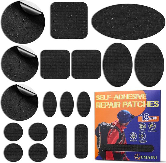 Zelfklevende Reparatiepatches voor Donsjas en Tent - Duurzaam Nylon Waterproof