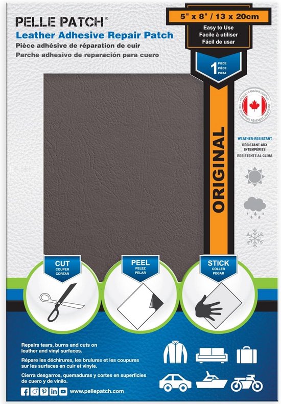 Zelfklevende Reparatiepleister voor Leder en Vinyl - Waterdicht en Duurzaam - Diverse Kleuren van Merkloos