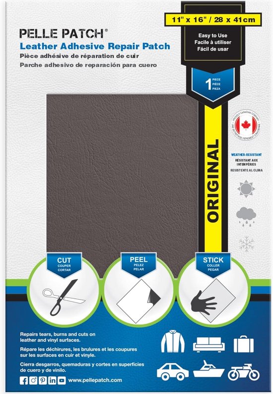 Zelfklevende Reparatiepleister voor Leer en Vinyl - Waterdicht en Duurzaam van Azemma