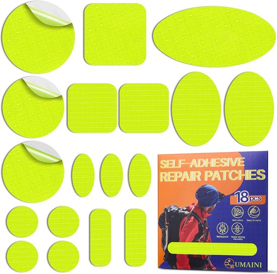Zelfklevende Reparatieset voor Donsjacks en Tenten - Waterdichte Nylon Patches van Merkloos