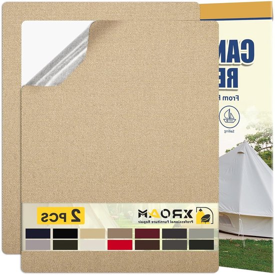 Zelfklevende reparatiestickers - Waterdichte tape - Meubels repareren - Sterke lijm zonder naaien - 21 x 30 cm - Kaki van Merkloos