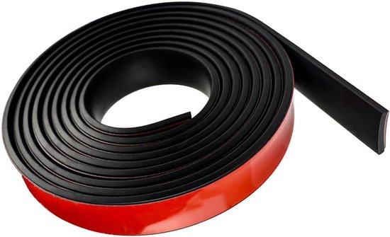 Zelfklevende Rubber Strip 25mm x 2mm x 3000mm - Neopreen Rubber Mat voor Isolatie, Geluiddemping en Vloerbescherming