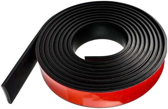 Zelfklevende Rubber Strips 25mm x 1.5mm x 300cm voor DIY Toepassingen, Antislip Vloerbedekking en Isolatie van Merkloos