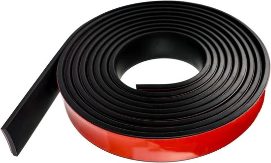 Zelfklevende Rubber Strips 50mm x 3mm x 300cm voor DIY Toepassingen, Vloerbedekking, Isolatie en Bescherming van Merkloos
