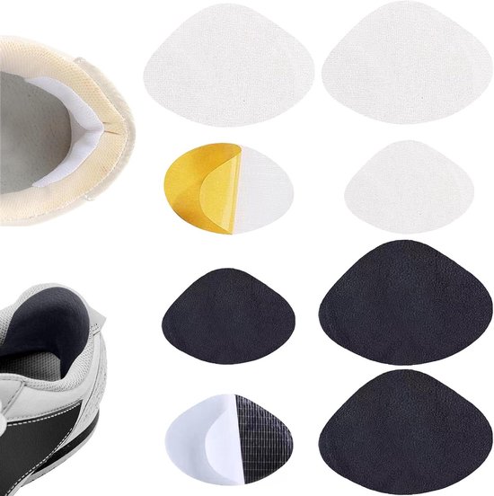 Zelfklevende Schoenen Reparatiepatches - Hielbeschermers Schoen - Schoenen Repareren - Zonder Lijm - 4 stuks - Zwart van Merkloos