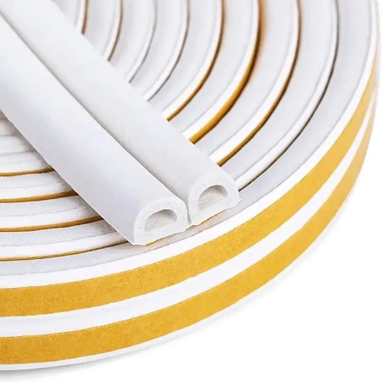 Zelfklevende Schuimband voor Deuren en Ramen, Geluidsisolatie, Dichtband, 10 Meter, Anti-Collisie, Energiezuinig, Weerbestendig, Verhoogde Isolatie van Merkloos