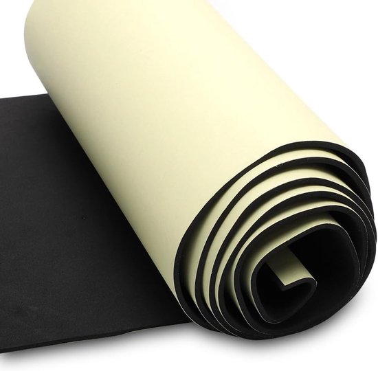 Zelfklevende Schuimrol 300mm x 6mm x 2m, Multifunctioneel Neopreen Schuim, Makkelijk te Snijden, Ideaal voor DIY Projecten en Isolatie van Merkloos