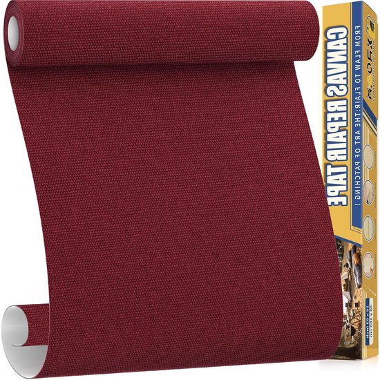 Zelfklevende Stof Reparaties - Waterproof Canvas Pleisters - Buitenmeubels Repareren - Sterke Waterdichte Lijm - 40x160cm - Wijnrood van Merkloos