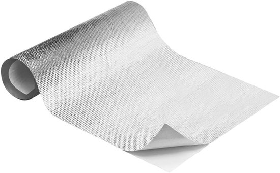 Zelfklevende Warmtebeschermmat van Aluminized Fiberglas Isolatie - Hoge Temperatuur Bescherming (60 x 280 cm) voor Veiligheid en Duurzaamheid van Merkloos