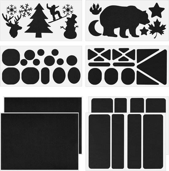 Zelfklevende Waterdichte Nylon Reparatiepatches voor Kleding en Tenten (8 Stuks, Zwart) van Merkloos