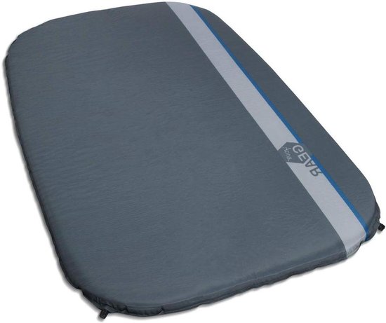 Zelfopblaasbaar Matras - Dubbel Slaapbed - Kamperen en Ontspannen - Hoge Isolatie R-waarde 6+ - 198x130x7 cm - Grijs Blauw