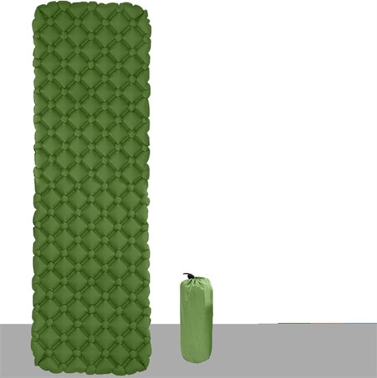 Zelfopblaasbare Campingmat - Slaapmat Kamperen - Buiten Ontspannen - Ultra Lichtgewicht Schuim - 190x60x5 CM - Groen