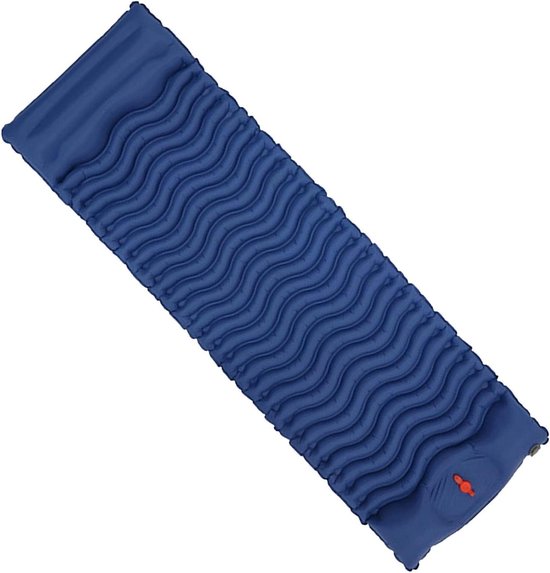 Zelfopblaasbare Slaapmat - Kampeer Matras Outdoor - Kamperen en Backpacken - Ergonomisch Kubus Ontwerp - 190x58x5cm - Blauw