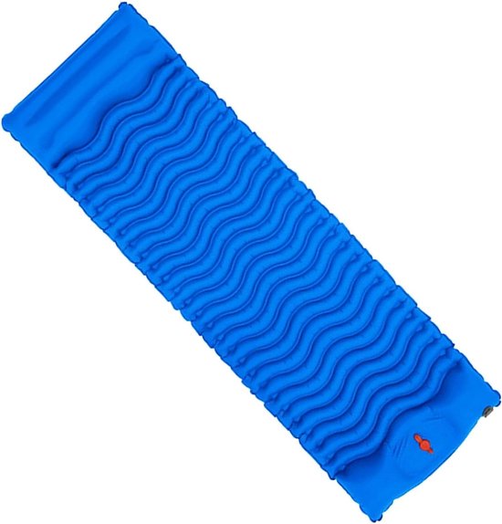 Zelfopblaasbare Slaapmat - Kampeer Matras Outdoor - Kamperen en Backpacken - Ergonomisch Kubusontwerp - 190x58x5cm - Blauw