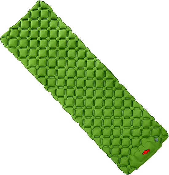 Zelfopblaasbare Slaapmat - Kampeermatras Outdoor - Kamperen en Hiken - Ergonomisch Kubusontwerp - 190x58x5cm - Blauw