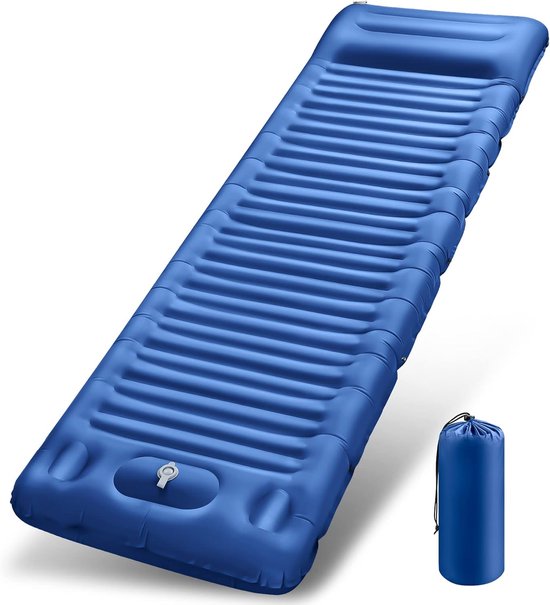 Zelfopblazend, 12 cm hoog, luchtmatras, camping, klein verpakkingsformaat, opblaasbaar matras met voetpomp, zelfopblaasbare slaapmat voor outdoor, wandelen, tent, rugzak van Unigear