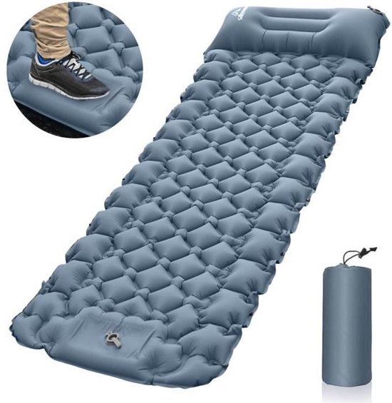 Zelfopblazend campingmatras - 10 cm dik - Opvouwbaar - Compact en draagbaar - Ultralicht - Eenpersoonsformaat
