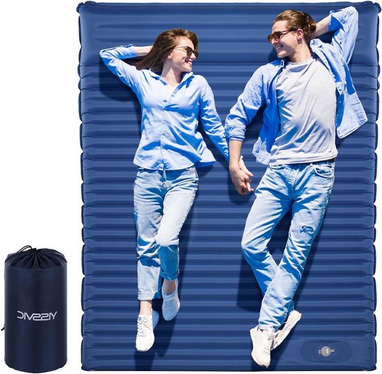 Zelfopblazend Isomat voor 2 Personen - Turquoise-Blauw - Perfect voor Camping en Wandelen van Merkloos