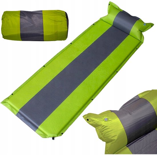 Zelfopblazend Kampeermatras met Kussen - Comfortabel & Lichtgewicht