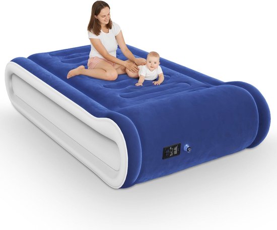 Zelfopblazend Luchtbed met Geïntegreerde Pomp en Hoofdkussen - Perfect voor Camping en Thuis van Merkloos