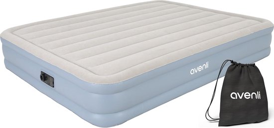 Zelfopblazend Luchtbed voor 2 Personen - 191 x 137 x 33 cm met Ingebouwde Pomp van Intex