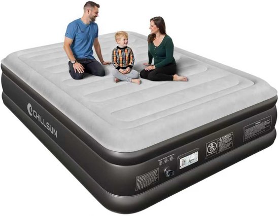 Zelfopblazend luchtbed voor 2 personen - 203 x 152 cm, waterdicht en extra dik, ideaal voor camping en thuisgebruik van Intex