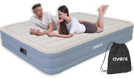 Zelfopblazend Luchtbed voor 2 Personen - 203 x 152 x 33 cm met Ingebouwde Pomp
