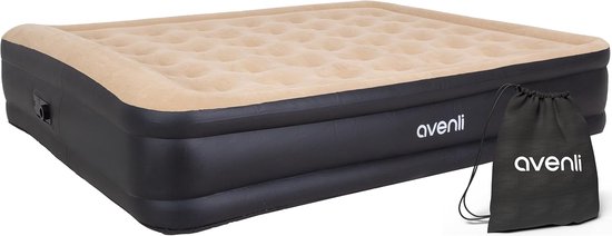 Zelfopblazend Luchtbed voor Twee Personen 203 x 157 cm – Comfortabel Opblaasbaar Matras met Ingebouwde Pomp – Ideaal als Campingbed & Logeerbed van Merkloos