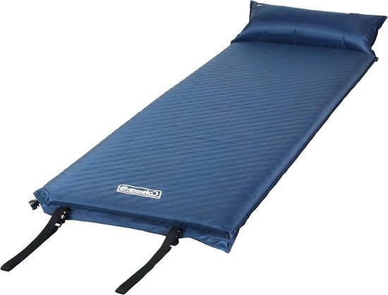 Zelfopblazend slaapkussen - lichtgewicht opblaasbaar kampkussen met extra vulling - snelle deflatie - kamperen backpacken reizen van LifeGoods